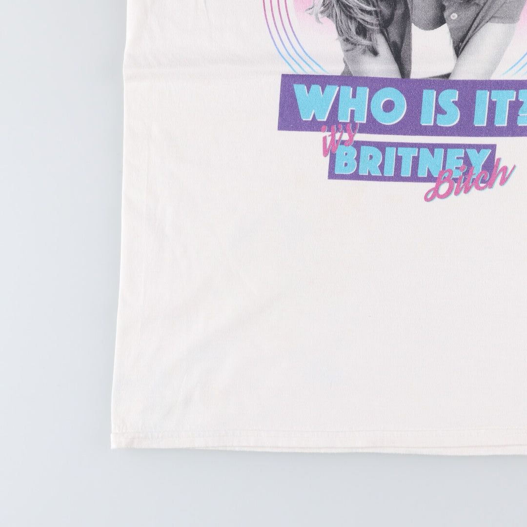 PORT and COMPANY Britney Spears Band T-Shirt, Men's Size Medium cotton white type Vintage Second Hand