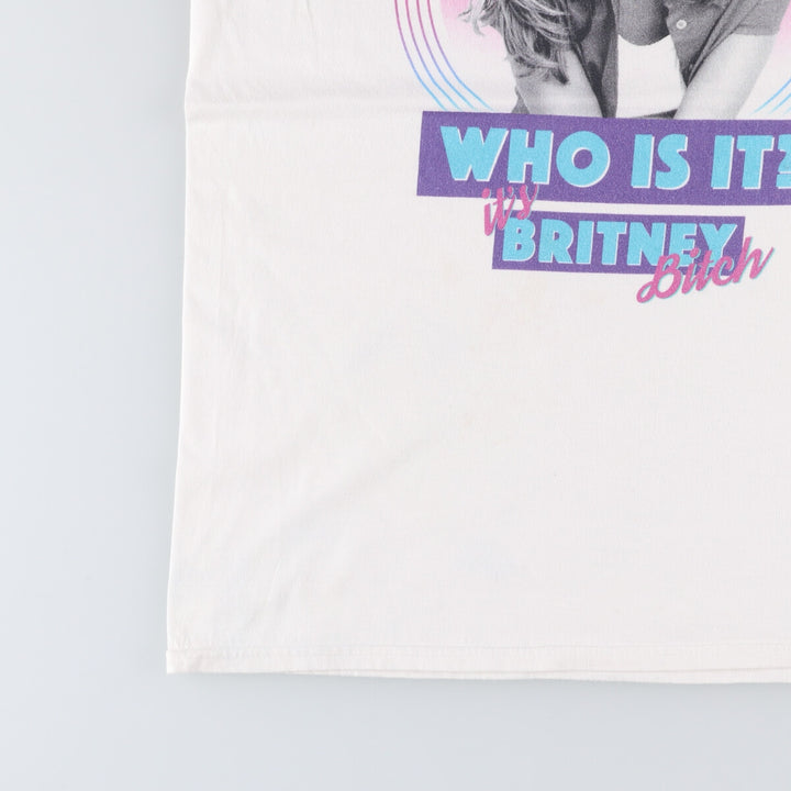 PORT and COMPANY Britney Spears Band T-Shirt, Men's Size Medium cotton white type Vintage Second Hand