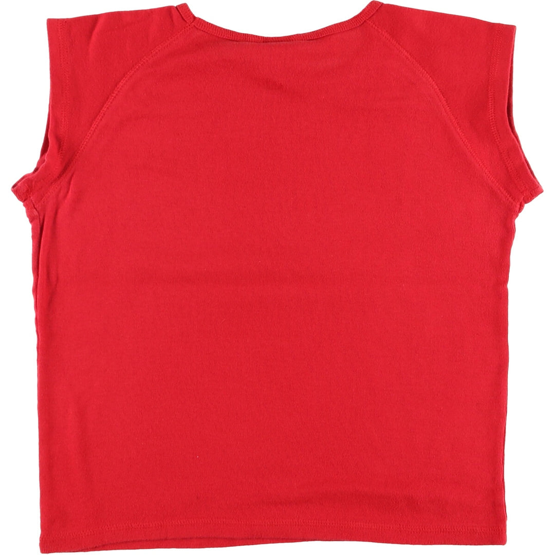 HARD ROCK CAFE Cap Sleeve Advertising T-Shirt, Made in USA, Women's Size L cotton red type Vintage Second Hand