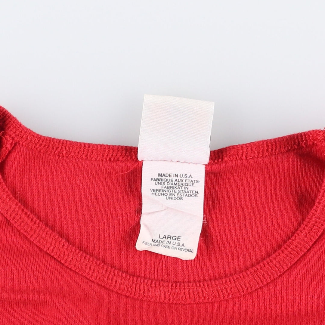 HARD ROCK CAFE Cap Sleeve Advertising T-Shirt, Made in USA, Women's Size L cotton red type Vintage Second Hand