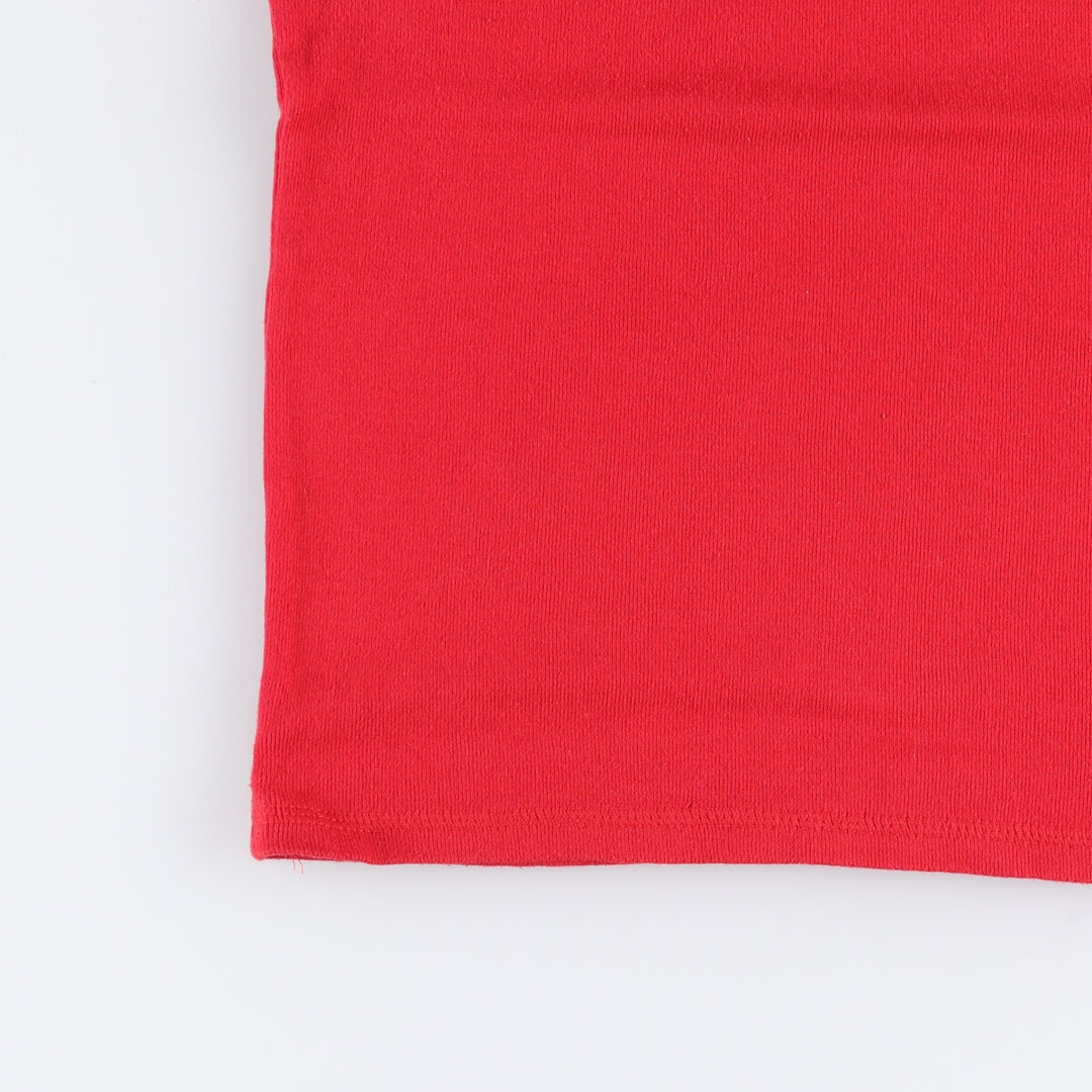 HARD ROCK CAFE Cap Sleeve Advertising T-Shirt, Made in USA, Women's Size L cotton red type Vintage Second Hand