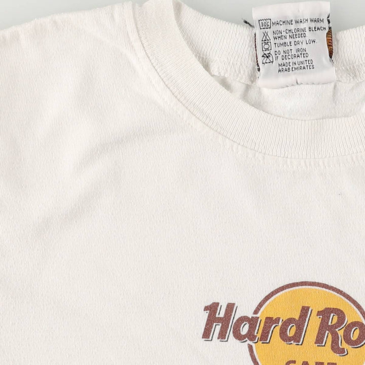 Vintage 90'S HARD ROCK CAFE advertising T-shirt, size L, women's cotton white type Vintage Second Hand