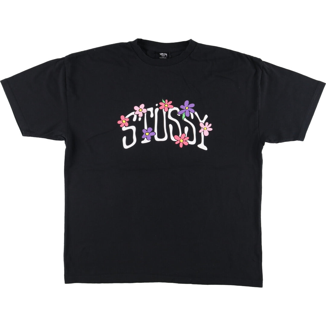 Stussy surf and skate T-shirt, women's size XL cotton black type Vintage Second Hand