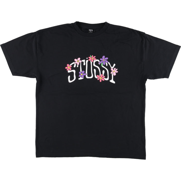 Stussy surf and skate T-shirt, women's size XL cotton black type Vintage Second Hand