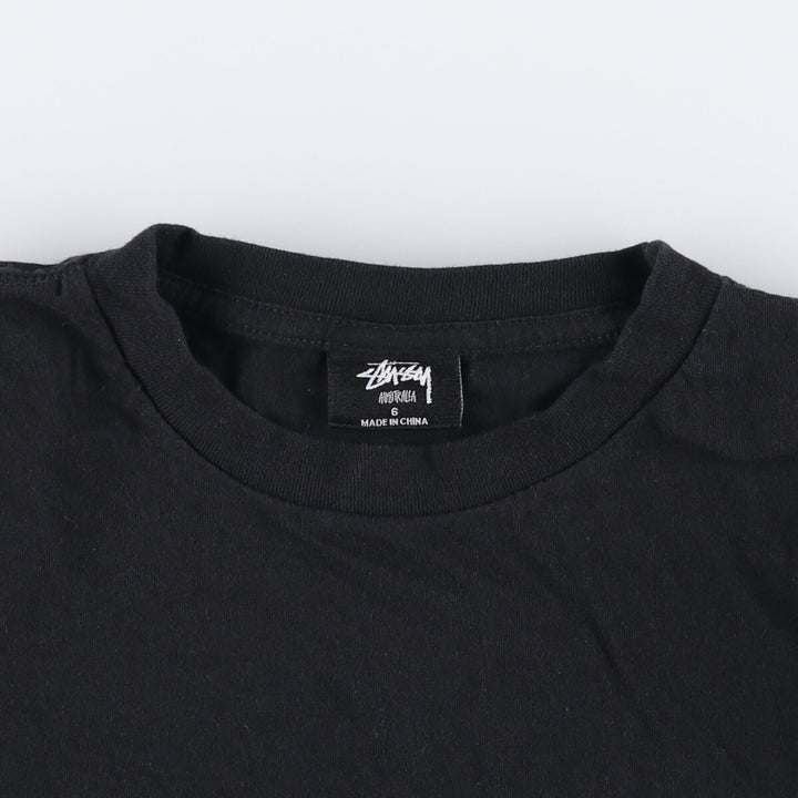 Stussy surf and skate T-shirt, women's size XL cotton black type Vintage Second Hand