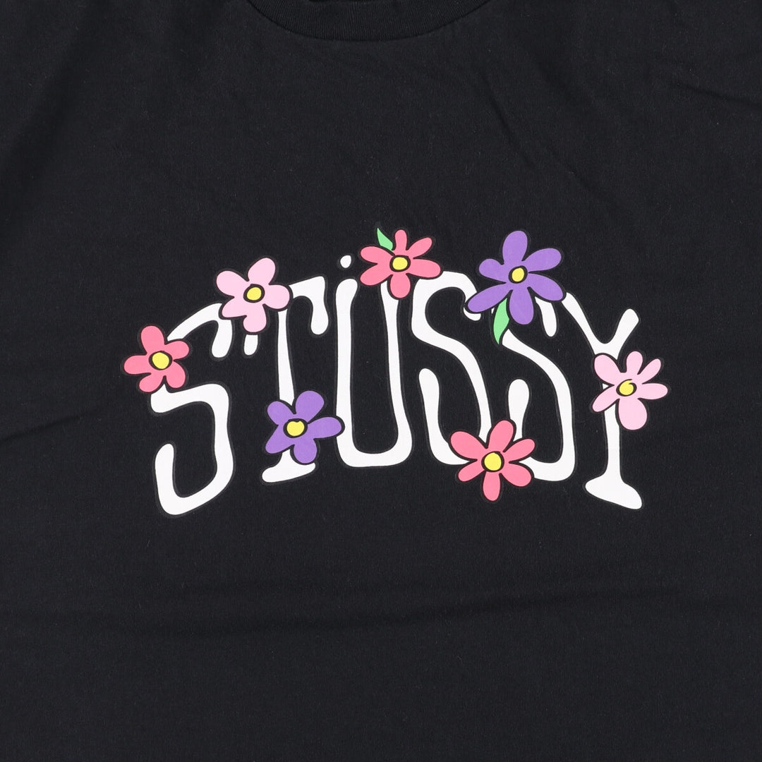 Stussy surf and skate T-shirt, women's size XL cotton black type Vintage Second Hand
