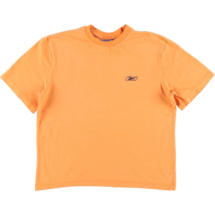 Reebok One-Point Logo T-Shirt, Women's Size M cotton orange type Vintage Second Hand