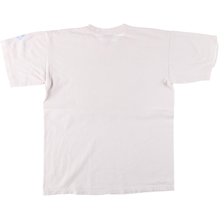 Vintage 90'S BLUE WAVE dog print T-shirt, made in the USA, size M, men's cotton white type Vintage Second Hand