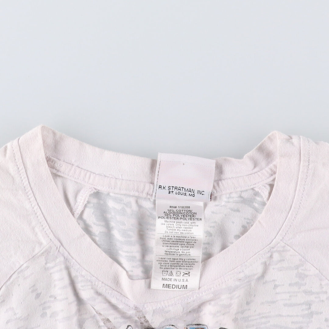 Harley-Davidson Eagle Pattern Motorcycle T-Shirt, Made in USA, Women's Size Medium cotton white type Vintage Second Hand
