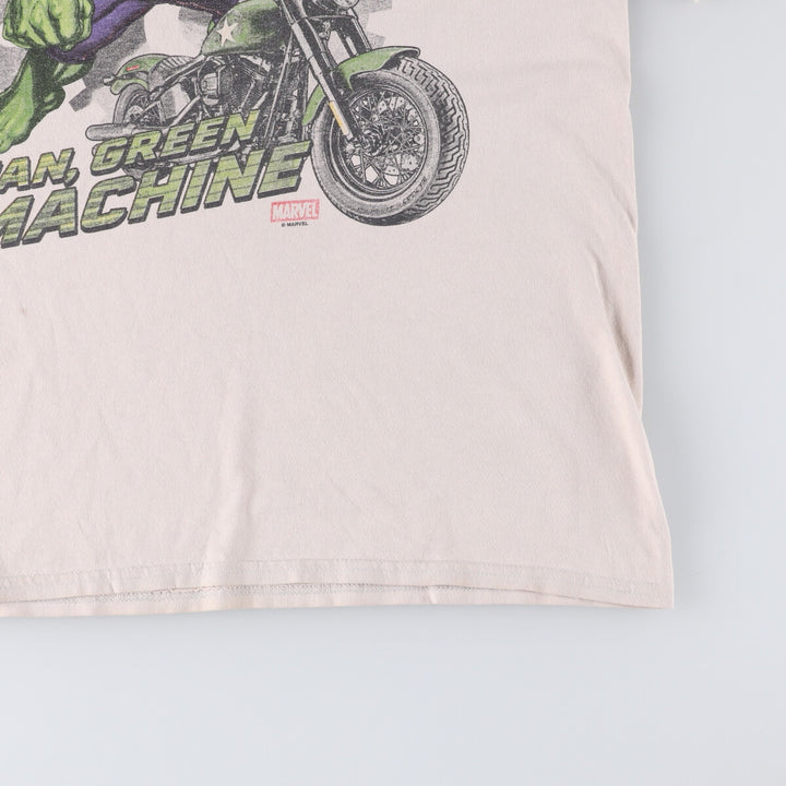 Harley-Davidson Marvel Hulk Motorcycle T-Shirt, Men's Size Small unclear Beige type Vintage Second Hand