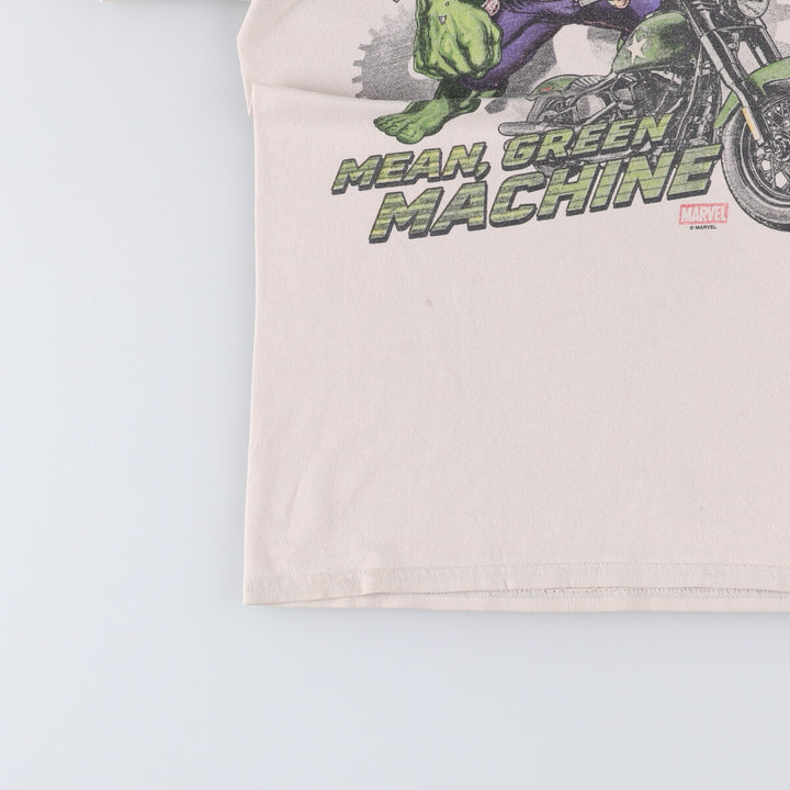 Harley-Davidson Marvel Hulk Motorcycle T-Shirt, Men's Size Small unclear Beige type Vintage Second Hand