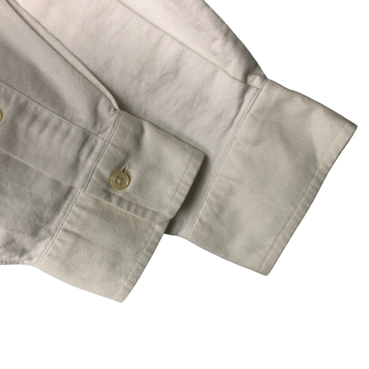 Ralph Lauren long sleeve button down shirt, men's size L cotton white type Vintage Second Hand
