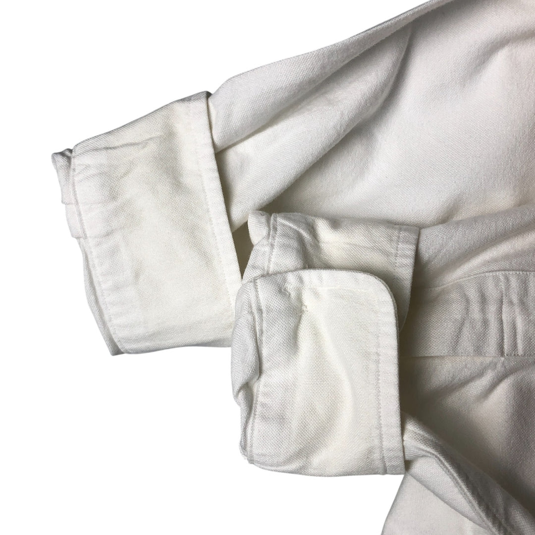 Ralph Lauren long sleeve button down shirt, men's size L cotton white type Vintage Second Hand