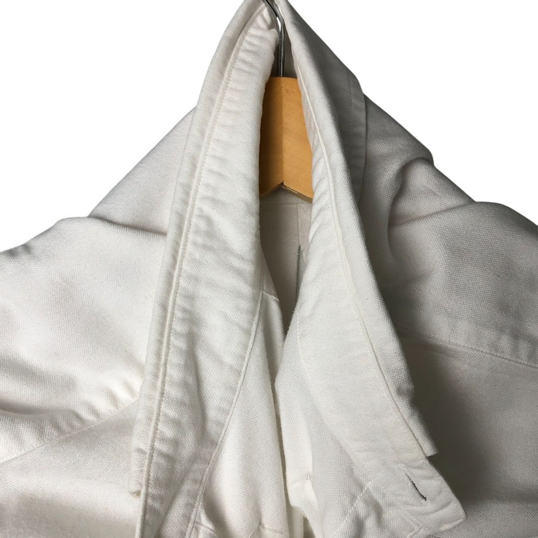 Ralph Lauren long sleeve button down shirt, men's size L cotton white type Vintage Second Hand
