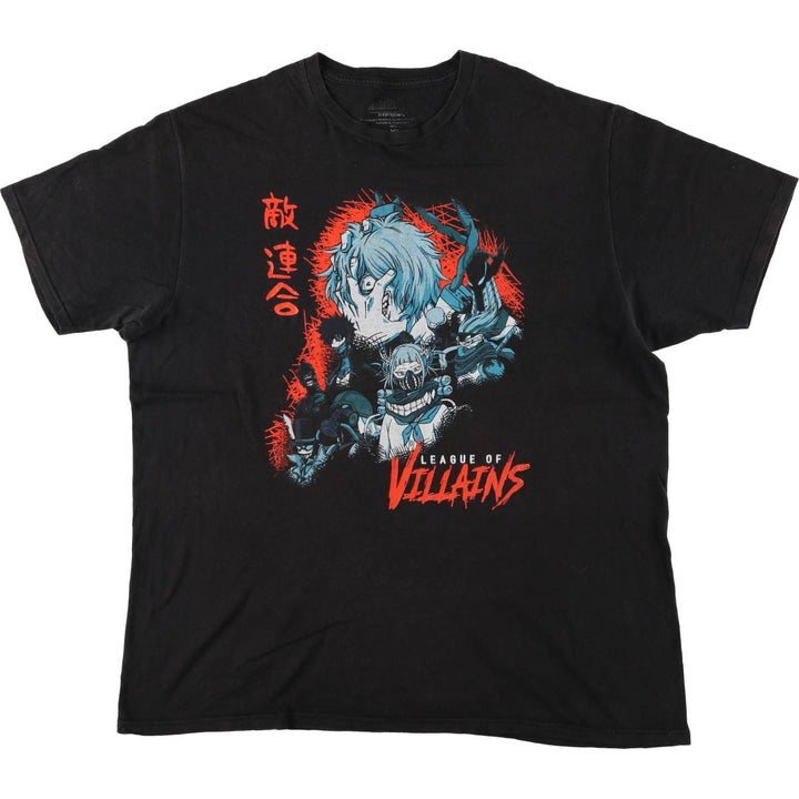MY HERO ACADEMIA My Hero Academia Anime Character Print T-Shirt, Men's XL cotton black type Vintage Second Hand