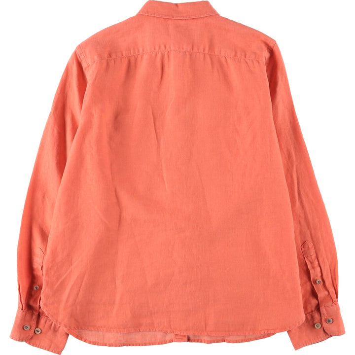 Ralph Lauren LAUREN Lauren long-sleeved shirt, women's size M unclear orange type Vintage Second Hand