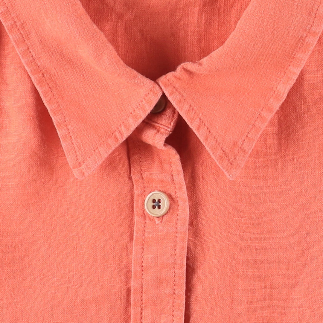 Ralph Lauren LAUREN Lauren long-sleeved shirt, women's size M unclear orange type Vintage Second Hand