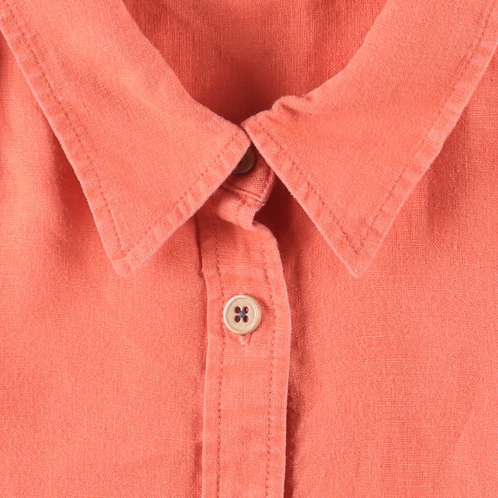 Ralph Lauren LAUREN Lauren long-sleeved shirt, women's size M unclear orange type Vintage Second Hand