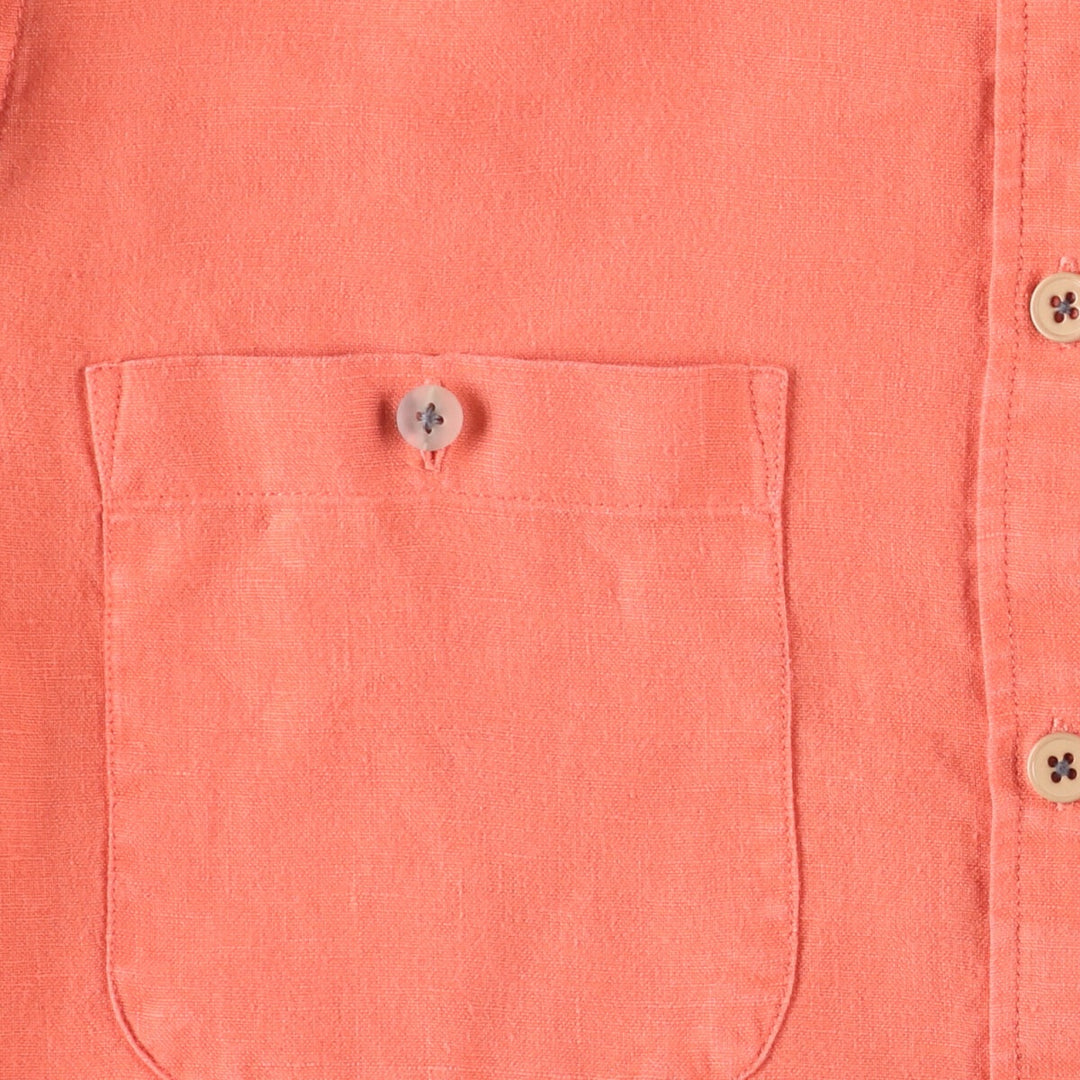 Ralph Lauren LAUREN Lauren long-sleeved shirt, women's size M unclear orange type Vintage Second Hand