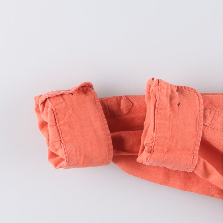 Ralph Lauren LAUREN Lauren long-sleeved shirt, women's size M unclear orange type Vintage Second Hand