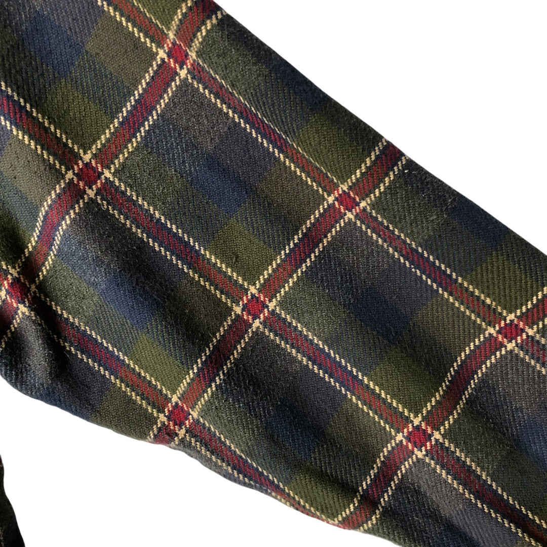 90s~00'S St. John's Bay Long Sleeve Heavy Flannel Check Shirt Men's XL Vintage cotton green type Vintage Second Hand