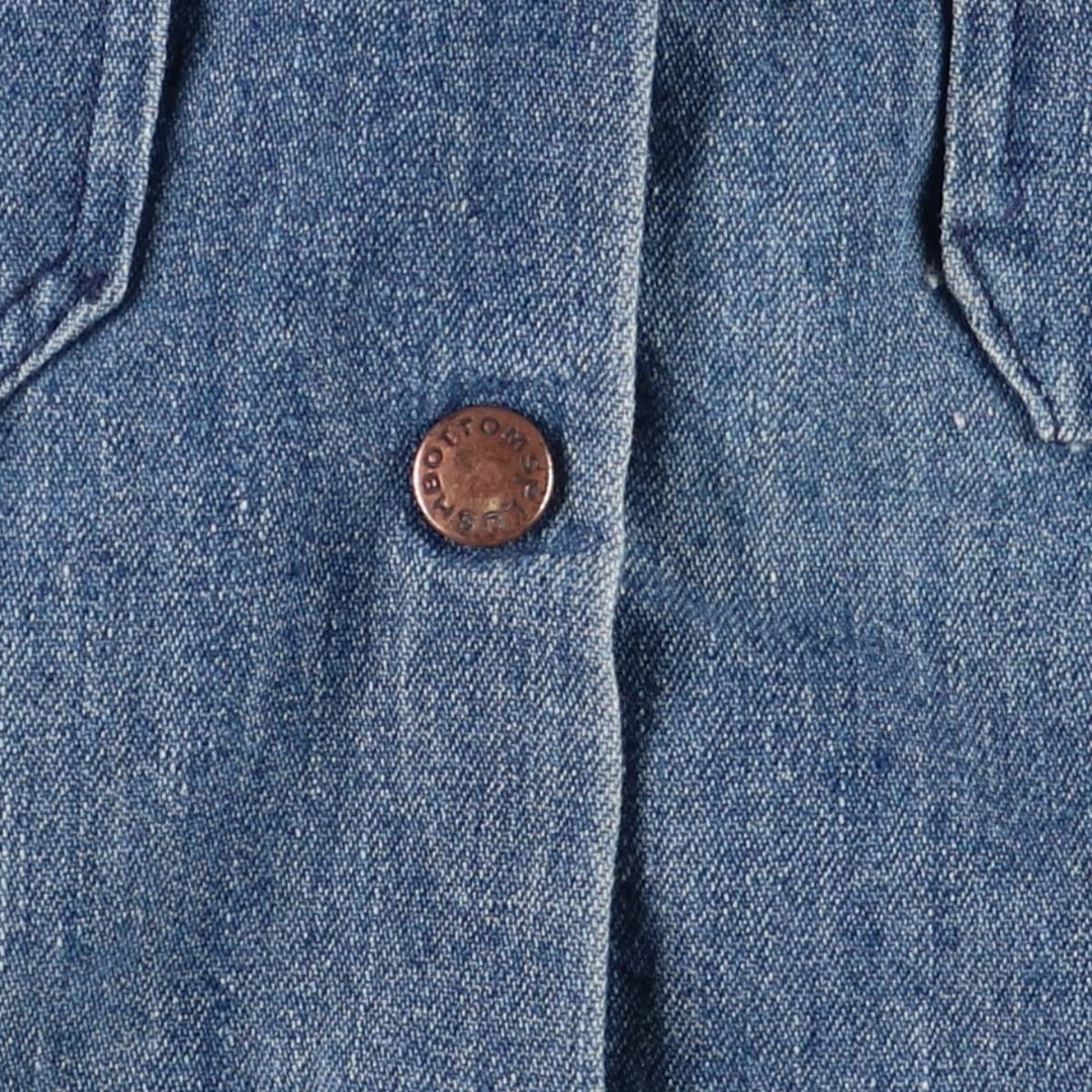 Vintage 1970'S UNKNOWN open-collar denim short-sleeve jumpsuit, women's size XS unclear blue type Vintage Second Hand