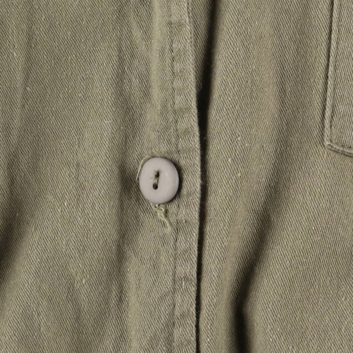 Vintage 80s-90'S NITAYA open collar, 3/4 sleeve jumpsuit, made in the USA, women's size S cotton Khaki type Vintage Second Hand