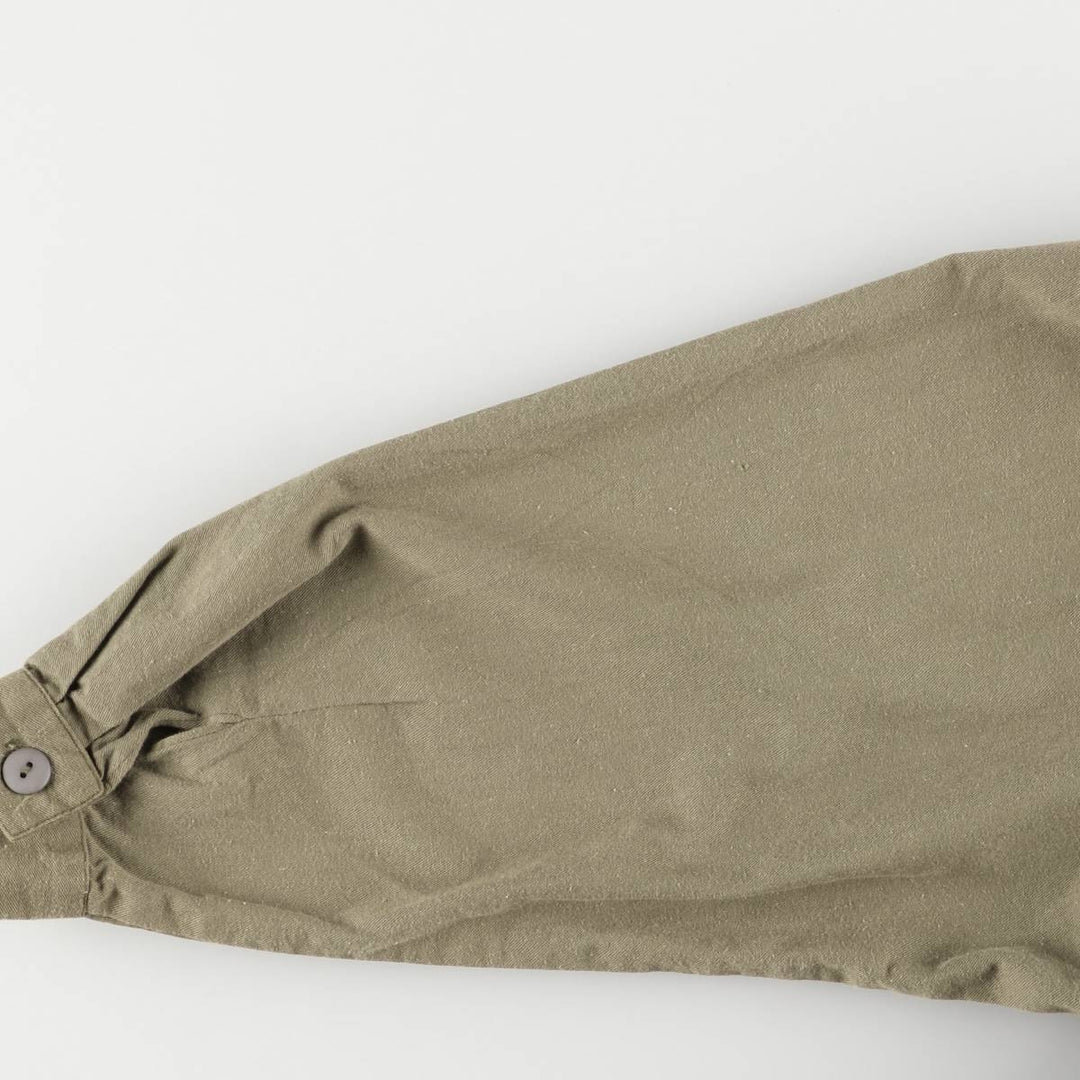 Vintage 80s-90'S NITAYA open collar, 3/4 sleeve jumpsuit, made in the USA, women's size S cotton Khaki type Vintage Second Hand