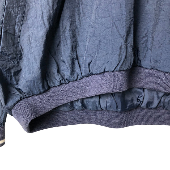 90'S Reebok V-neck nylon pullover, men's size L, vintage Nylon navy blue type Vintage Second Hand