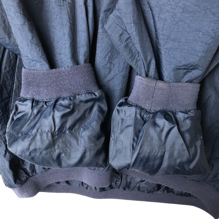90'S Reebok V-neck nylon pullover, men's size L, vintage Nylon navy blue type Vintage Second Hand