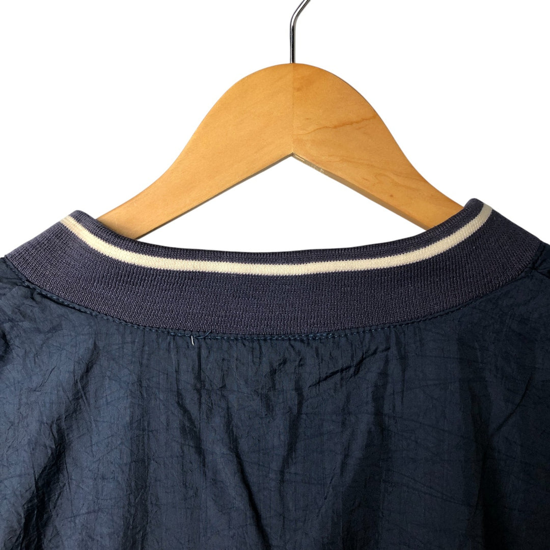 90'S Reebok V-neck nylon pullover, men's size L, vintage Nylon navy blue type Vintage Second Hand