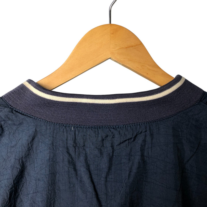 90'S Reebok V-neck nylon pullover, men's size L, vintage Nylon navy blue type Vintage Second Hand