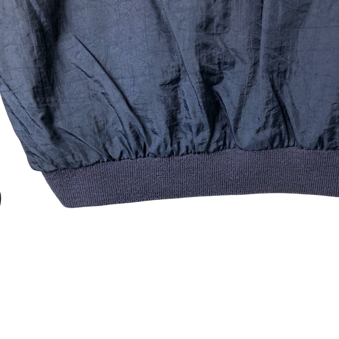 90'S Reebok V-neck nylon pullover, men's size L, vintage Nylon navy blue type Vintage Second Hand