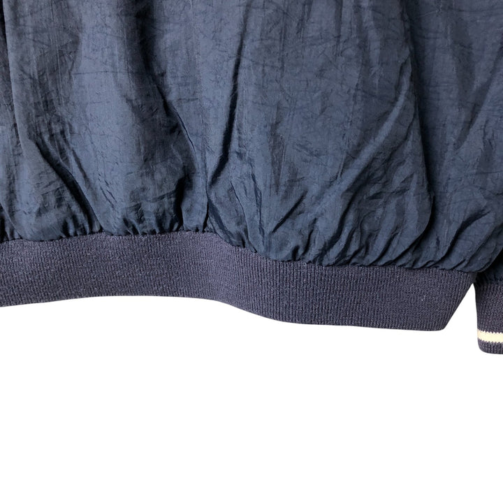90'S Reebok V-neck nylon pullover, men's size L, vintage Nylon navy blue type Vintage Second Hand