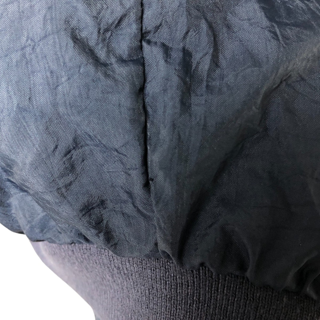 90'S Reebok V-neck nylon pullover, men's size L, vintage Nylon navy blue type Vintage Second Hand