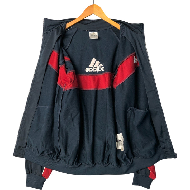 00'S Adidas Back Logo Jersey Track Jacket Men's XL polyester navy blue type Vintage Second Hand