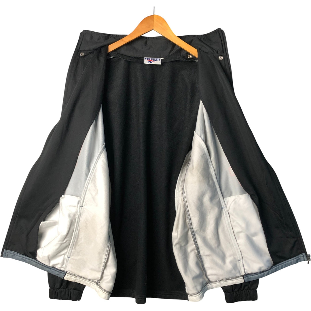 Vintage 90'S Reebok 2-Way Jersey Track Jacket, Men's XL polyester Silver type Vintage Second Hand