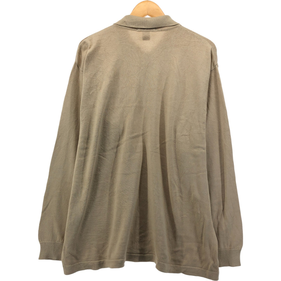 IL MIGLIORE Polo Knit Sweater Men's XL cotton Beige type Vintage Second Hand