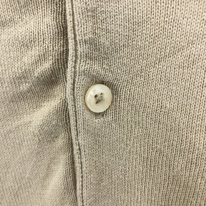IL MIGLIORE Polo Knit Sweater Men's XL cotton Beige type Vintage Second Hand