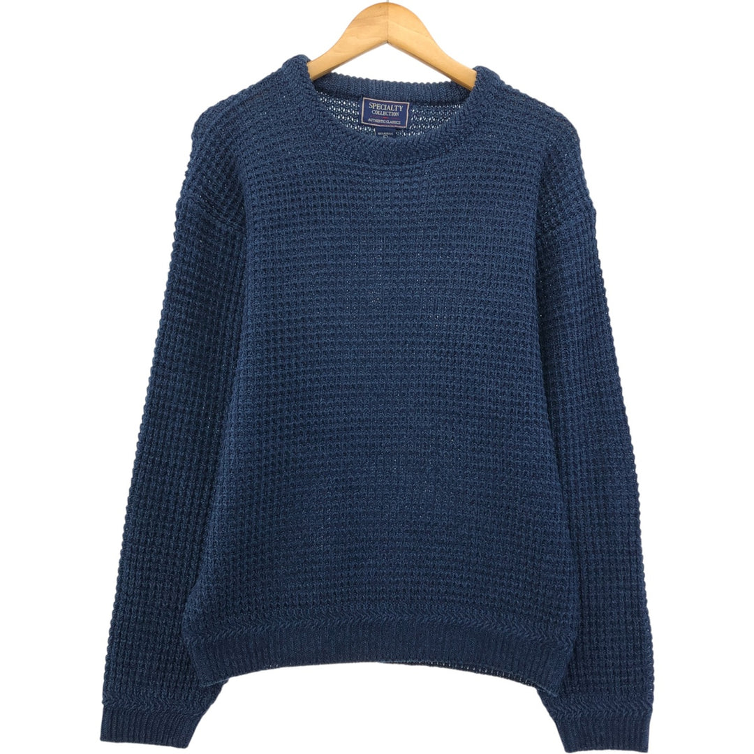 SPECIALTY COLLECTION Acrylic Knit Sweater (Men's Size L) acrylic navy blue type Vintage Second Hand