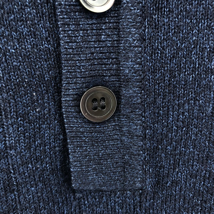Jantzen Men's XXL Polo Knit Sweater acrylic navy blue type Vintage Second Hand