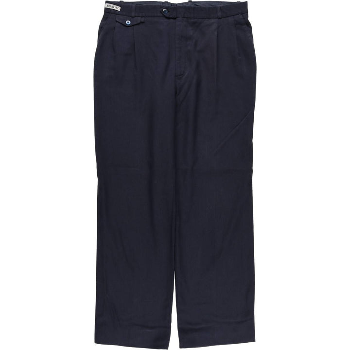 BONNETI UOMO Two-pleat Slacks, Men's, Size 34, Vintage unclear navy blue type Vintage Second Hand