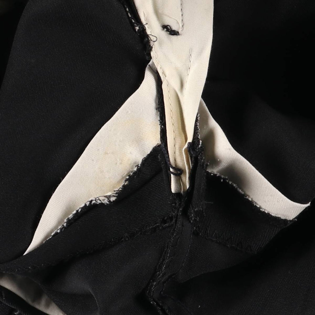 90'S Johnny Carson Two-pleat Slacks, Made in USA, Men's, Size 34, Vintage unclear black type Vintage Second Hand