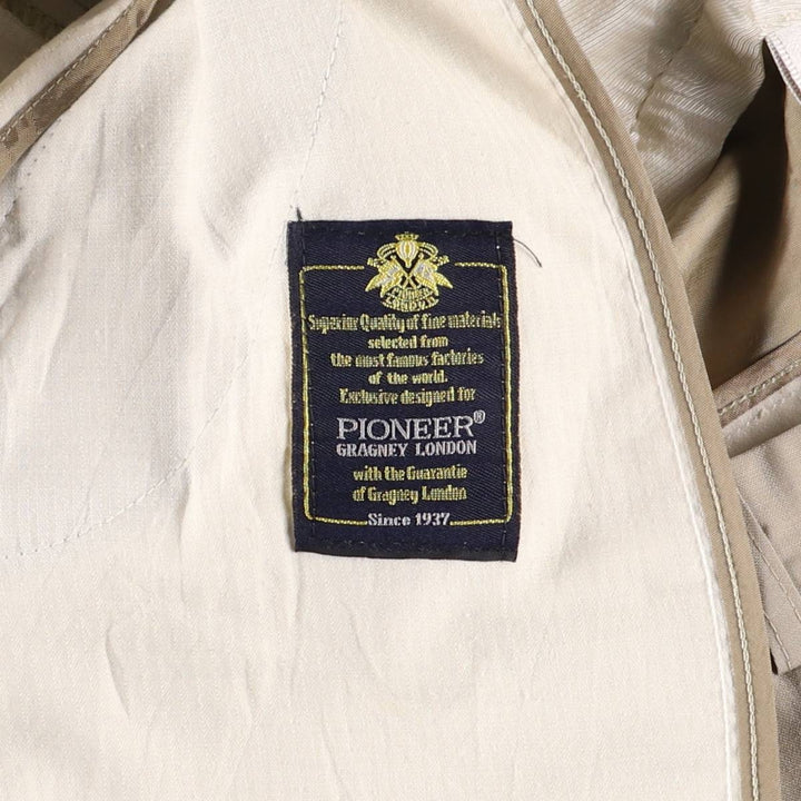 PIONEER Vintage Two-Pleated Slacks, Men's Size 35 (W35) unclear Beige type Vintage Second Hand