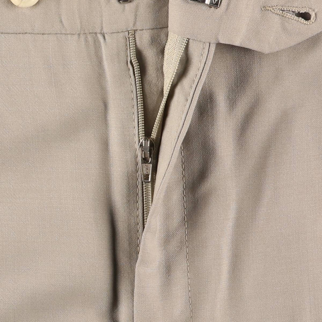 PIONEER Vintage Two-Pleated Slacks, Men's Size 35 (W35) unclear Beige type Vintage Second Hand