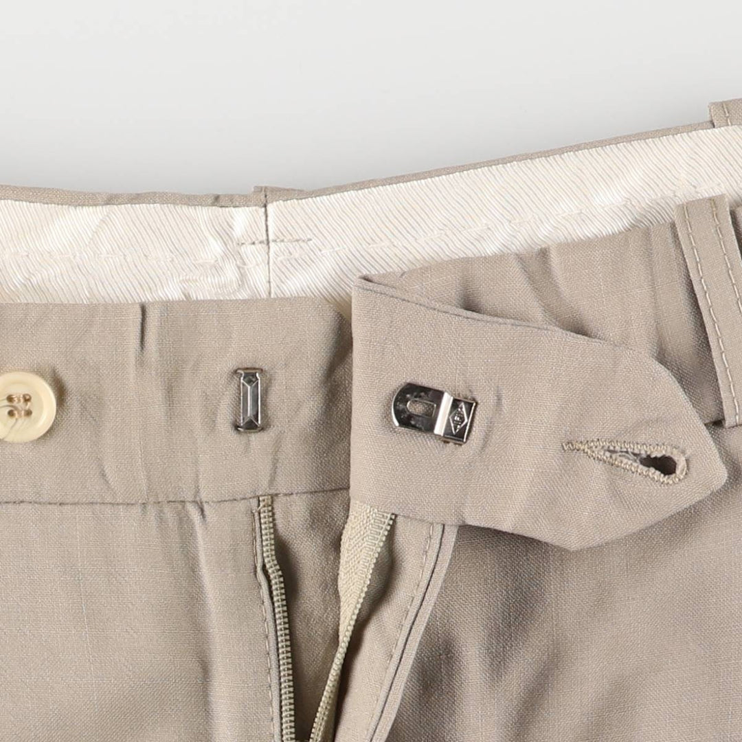 PIONEER Vintage Two-Pleated Slacks, Men's Size 35 (W35) unclear Beige type Vintage Second Hand