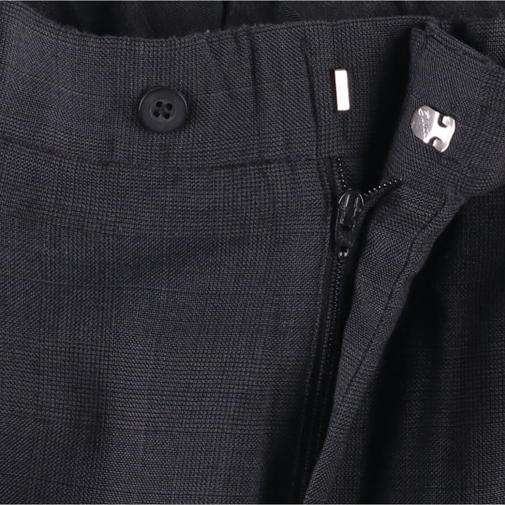 90'S Vintage Glen Check Two-pleat Slacks, Men's Size W33 unclear gray type Vintage Second Hand