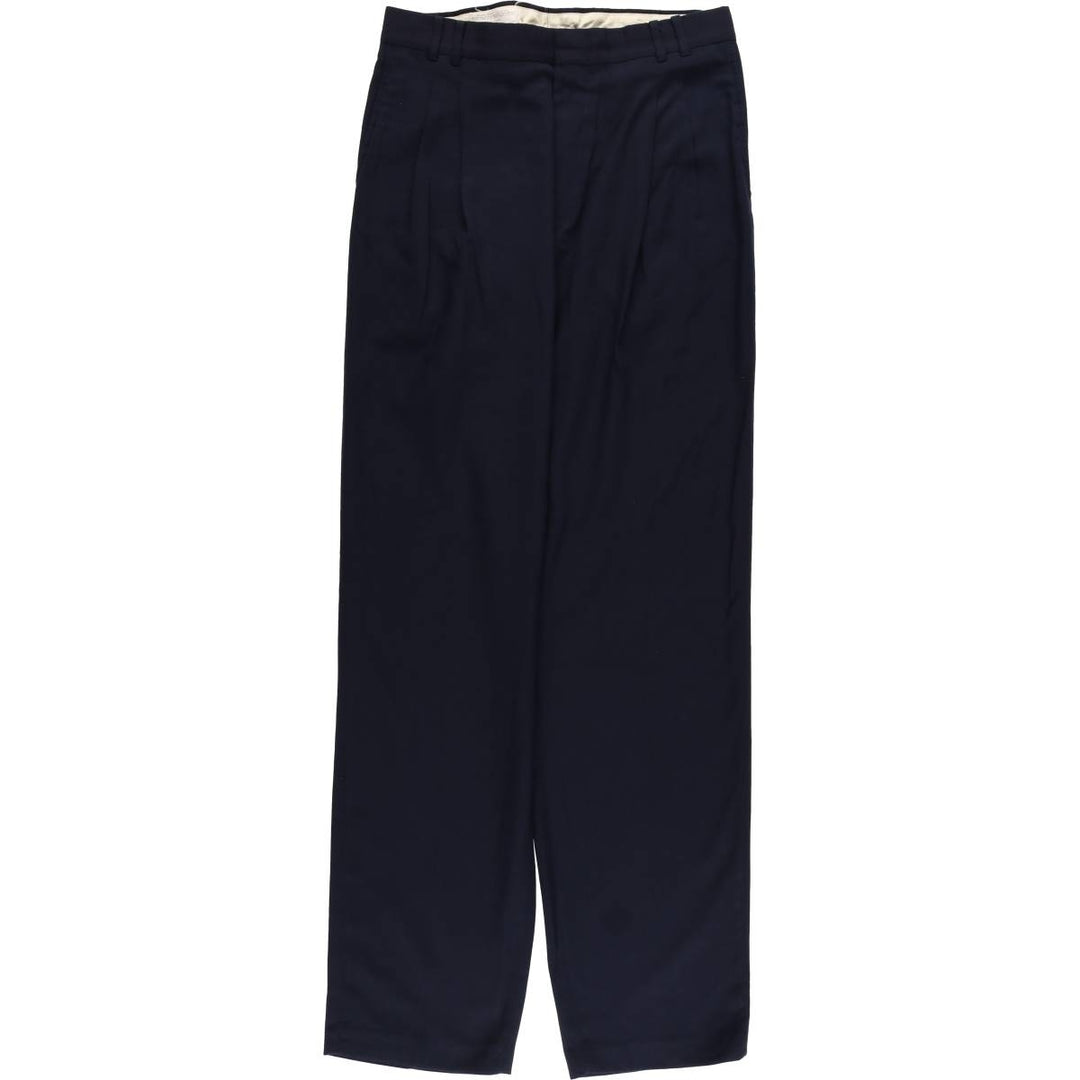 90'S CITY STREETS Two-pleat Slacks, Men's, W30 Size, Vintage polyester navy blue type Vintage Second Hand
