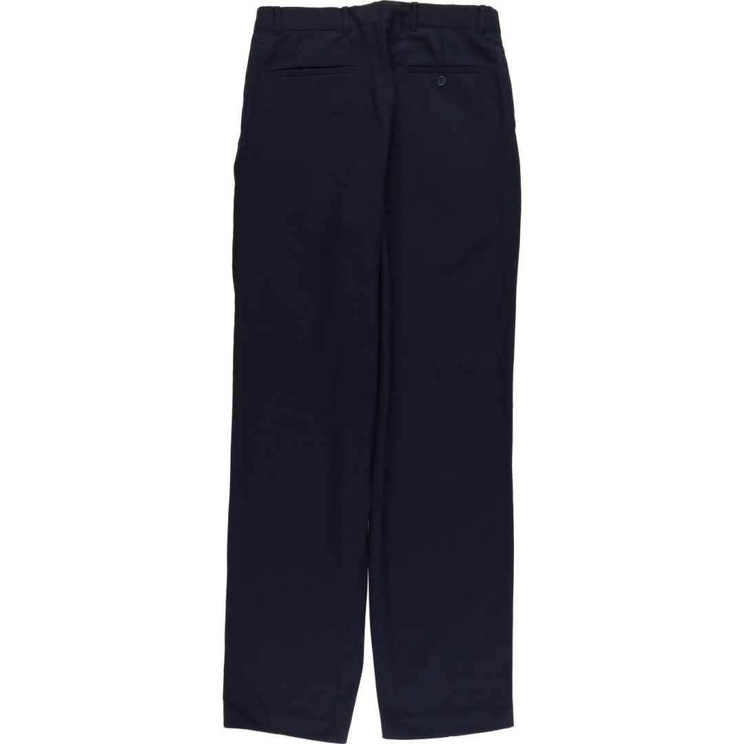 90'S CITY STREETS Two-pleat Slacks, Men's, W30 Size, Vintage polyester navy blue type Vintage Second Hand