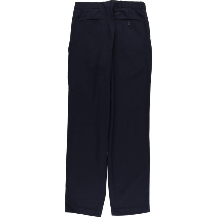 90'S CITY STREETS Two-pleat Slacks, Men's, W30 Size, Vintage polyester navy blue type Vintage Second Hand